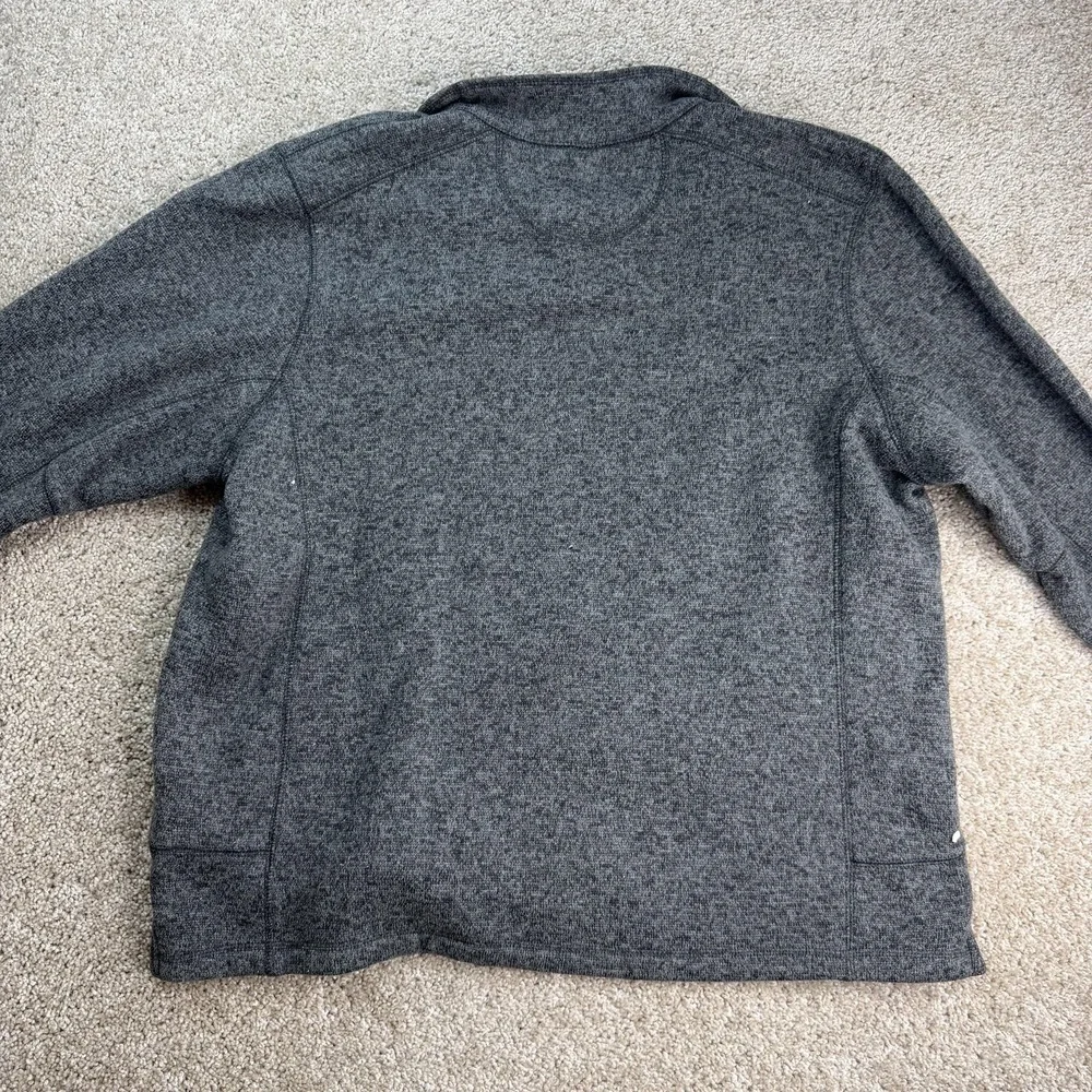 Woolrich Sweater Mens XL Gray Polyester Collared Henley Knit Pullover Casual